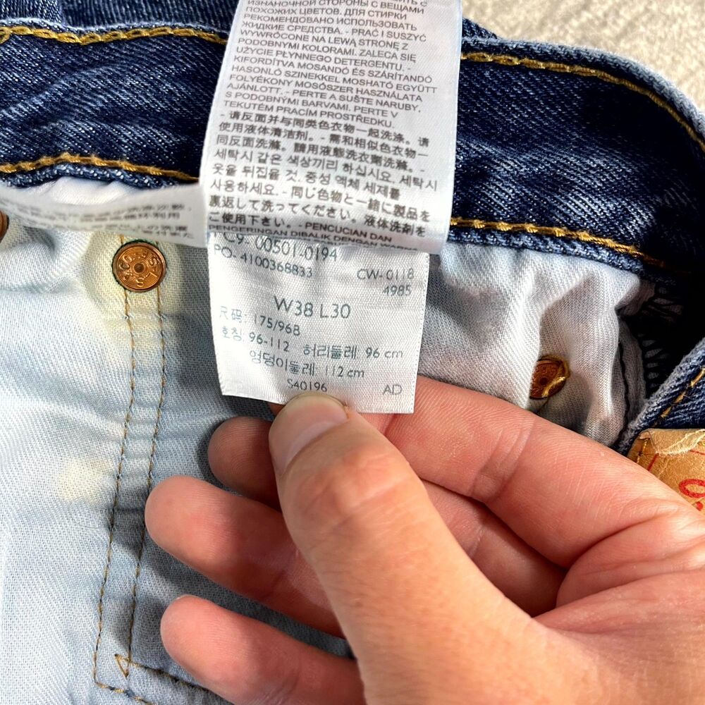Levi Strauss & Co. 501 xx Button Front Blue Jeans Mens Size 38 x 30 - Picture 5 of 12